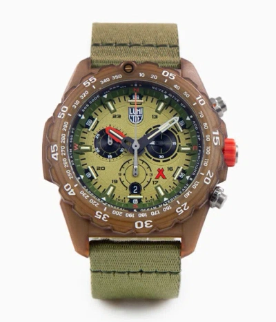 Pre-owned Luminox Green Dial Sapphire Bear Grylls Survival Eco Series Watch Xb.3757.eco