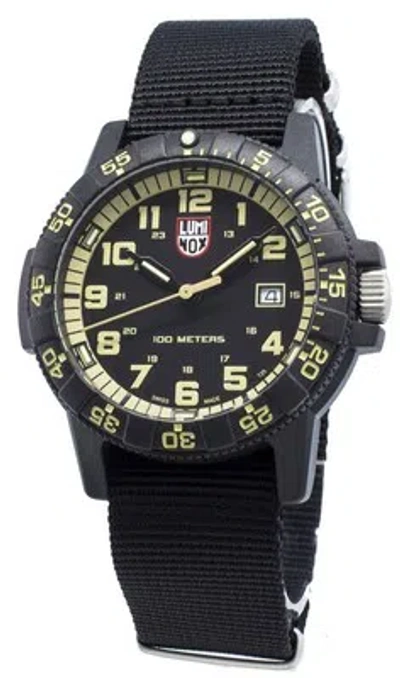 Pre-owned Luminox Leatherback Sea Turtle Carbon Compound Case Xs.0333 Quartz Mens Watch