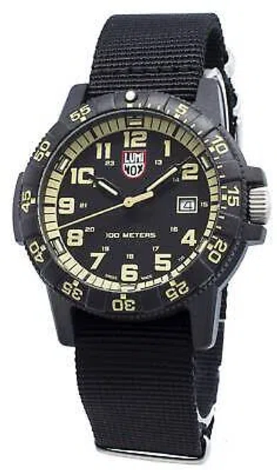 Pre-owned Luminox Leatherback Sea Turtle Carbon Compound Case Xs.0333 Quartz Mens Watch