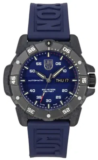 Pre-owned Luminox Master Carbon Seal Blue Dial Swiss Automatic Diver Xs.3863 Mens Watch