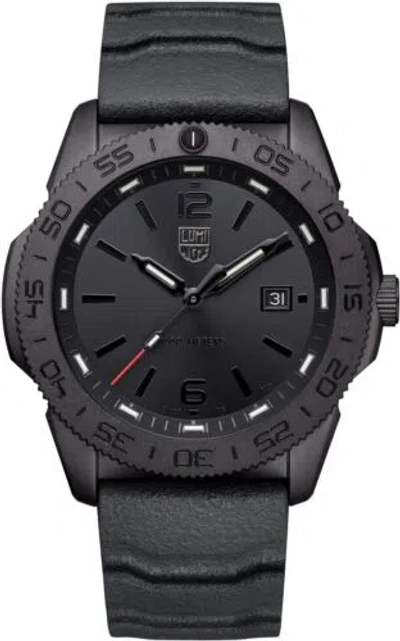 Pre-owned Luminox Men's 44mm Pacific Diver Stainless Steel Rubber Strap Dive Watch, Black