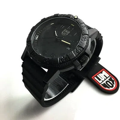 Pre-owned Luminox Men's  Leatherback Sea Turtle Blackout 44mm Watch Xs.0321.bo.l