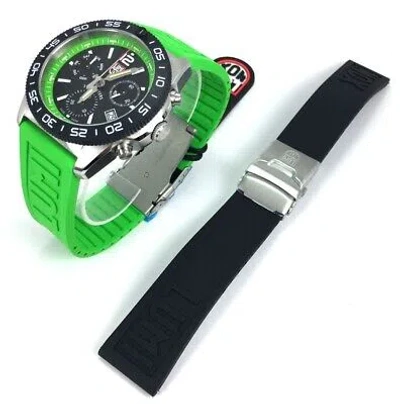 Pre-owned Luminox Men's  Pacific Diver Chronograph Green Strap Swiss Watch Xs.3157.nf.set