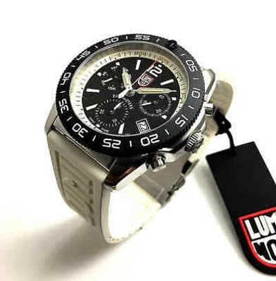 Pre-owned Luminox Men's  Pacific Diver Chronograph White Strap Swiss Watch 3141