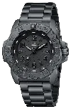 Luminox Men's Swiss Navy Seal Military Dive Black Rubber Strap Watch 45mm In Black