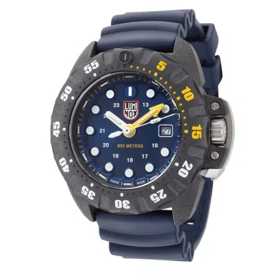 Luminox Men's Scott Cassell Deep Dive 45mm Quartz Watch In Blue