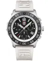 Luminox Men's Swiss Chronograph Pacific Diver White Rubber Strap Watch 44mm In No Color