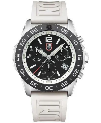 Luminox Men's Swiss Chronograph Pacific Diver White Rubber Strap Watch 44mm In No Color