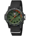 Luminox Men's Swiss Leatherback Sea Turtle Giant Dive Black Nato Strap Watch 44mm In No Color