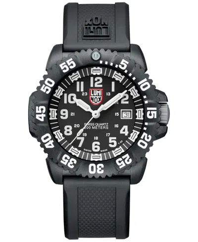 Luminox Men's Swiss Navy Seal Colormark Black Rubber Strap Watch 44mm In No Color