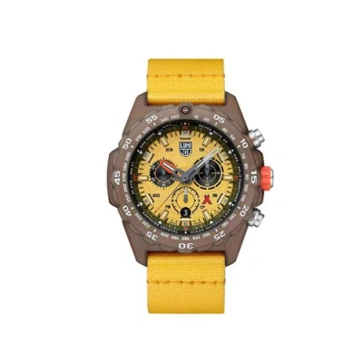 Pre-owned Luminox Men's Watch Bear Grylls Chrono Rotating Bezel Yellow Strap Xb.3745.eco
