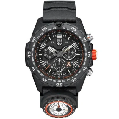 Pre-owned Luminox Men's Watch Bear Grylls Quartz Chronograph Black Rubber Strap 3741