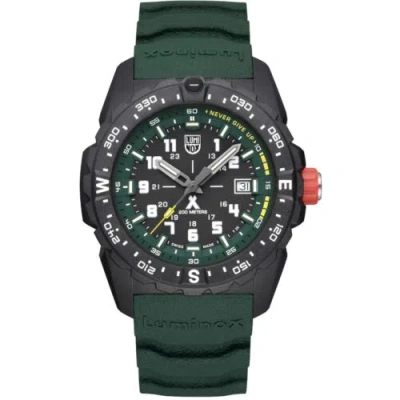 Pre-owned Luminox Men's Watch Bear Grylls Survival Rotating Bezel Green Strap Xb.3735
