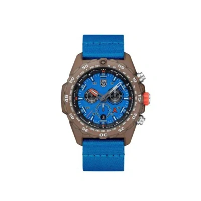 Pre-owned Luminox Men's Watch Bear Grylls Swiss Quartz Chrono Ocean Blue Strap Xb.3743.eco