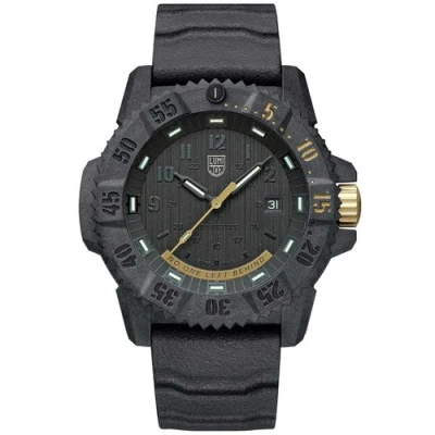 Pre-owned Luminox Men's Watch Master Carbon Navy Seal Black Dial Strap Xs.3805.nolb.set