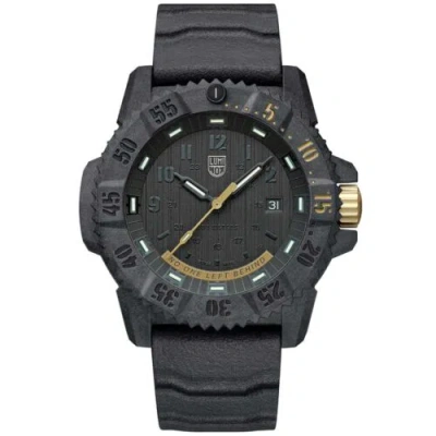 Pre-owned Luminox Men's Watch Master Carbon Navy Seal Black Dial Strap Xs.3805.nolb.set