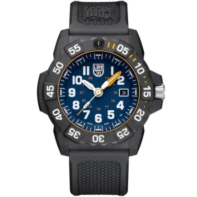Pre-owned Luminox Men's Watch Navy Seal Foundation Quartz Blue Dial Rubber Strap 3503.nsf