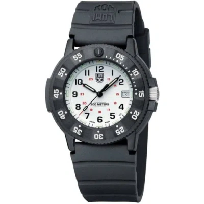 Pre-owned Luminox Men's Watch Navy Seal White Dial Black Silicone Strap Xs.3007.evo.s