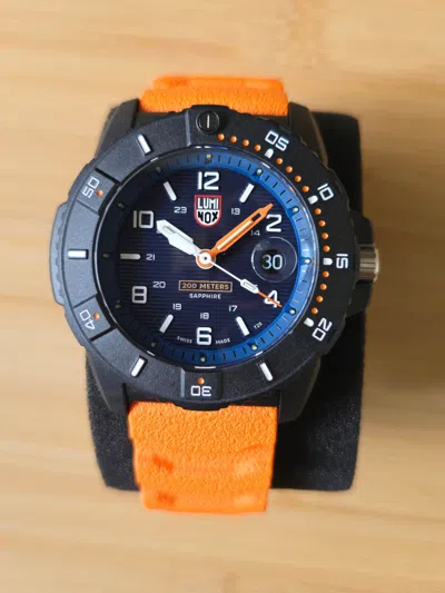Pre-owned Luminox Men's Watch Xs.3603 Navy Seal Diver's Watch Sapphire Crystal Blue Dial