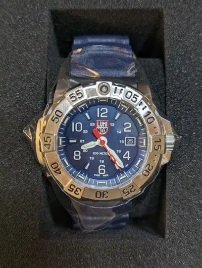 Pre-owned Luminox Navy Seal 200m Dive Sapphire Blue Dial / Blue Band Watch Xs.3253