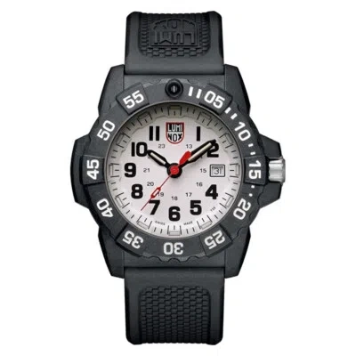 Pre-owned Luminox Navy Seal 3500 Series 45mm Carbon White Dial Quartz Mens Watch Xs.3507