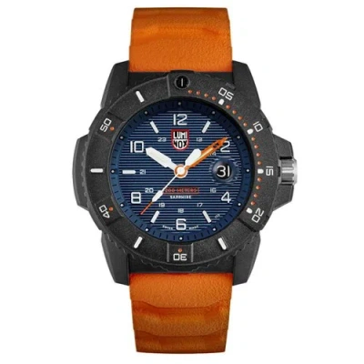 Pre-owned Luminox Navy Seal 3600 Series Men's Watch Quartz Orange Rubber Strap 3603