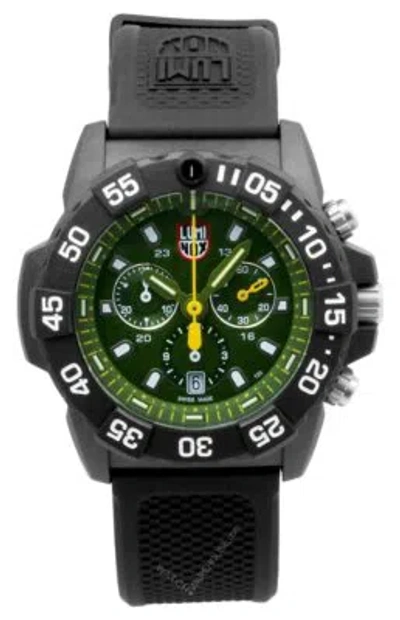 Pre-owned Luminox Navy Seal 45mm Chronograph Green Dial Men's Watch Xs.3597
