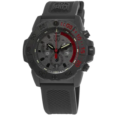 Luminox Navy Seal Chronograph Black Dial Black Rubber Strap Men's Watch Xs.3581.ey