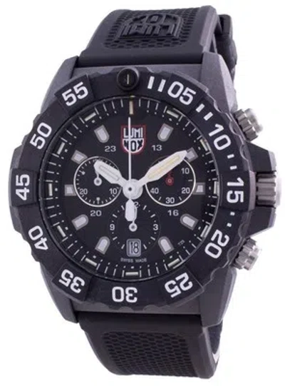 Pre-owned Luminox Navy Seal Chronograph Date Xs.3581 Quartz Rubber Strap 200m Mens Watch