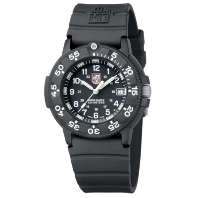 Pre-owned Luminox Navy Seal Dive Men's Watch Rotating Bezel Black Dial Rubber Strap 3001