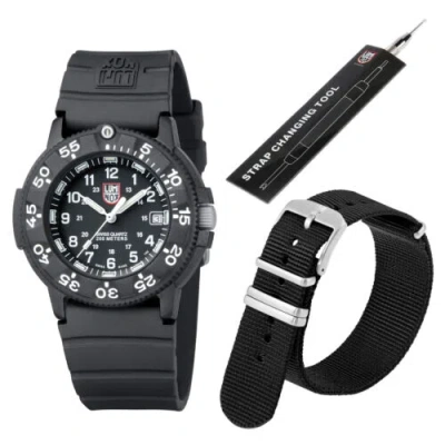 Pre-owned Luminox Navy Seal Dive Watch Model 3001 Set