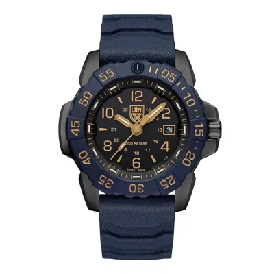 Pre-owned Luminox Navy Seal Foundation Back To The Blue Military Watch 45mm Xs.3255.cb.ns