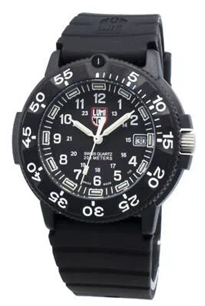 Pre-owned Luminox Navy Seal Swiss Made Double-security Gasket Xs.3001.f Quartz Mens Watch