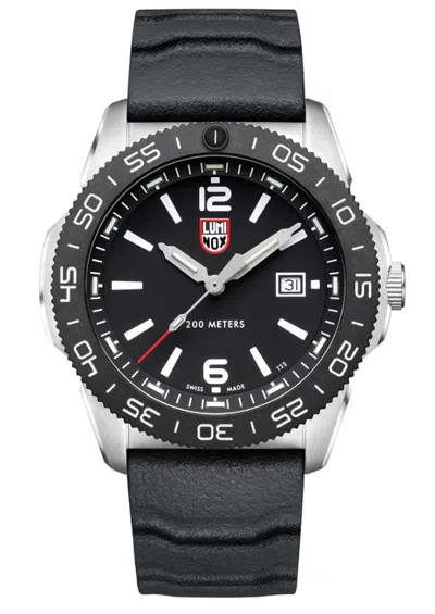 Pre-owned Luminox Pacific Diver Black Dial Rubber Strap Men's Watch - Xs.3121