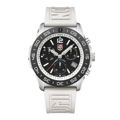 Pre-owned Luminox Pacific Diver Chrono 44mm White Rubber Men's Watch Xs.3141