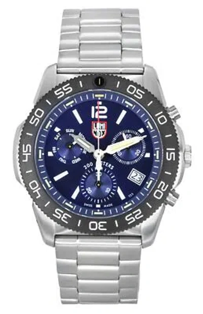 Pre-owned Luminox Pacific Diver Chronograph Swiss Made Stainless Steel Xs.3144 Mens Watch