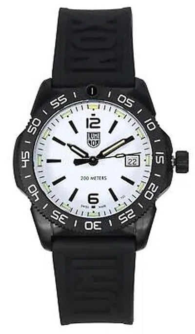Pre-owned Luminox Pacific Diver Ripple Swiss Quartz Rubber Strap Xs.3127m 200m Mens Watch