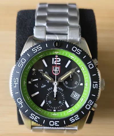 Pre-owned Luminox Pacific Diver Sapphire Black Dial Chronograph Men's Watch Xs.3157.nf.m