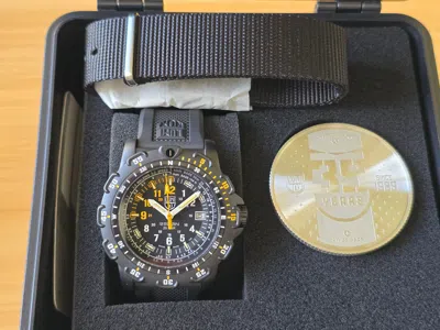 Pre-owned Luminox Recon Point Men's Watch Sapphire Black Dial Rubber Strap Xl.8825.h.set