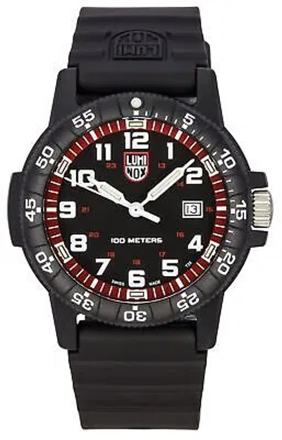 Pre-owned Luminox Sea Turtle Giant Black Dial Sports Quartz 100m Men's Watch Xs.0335