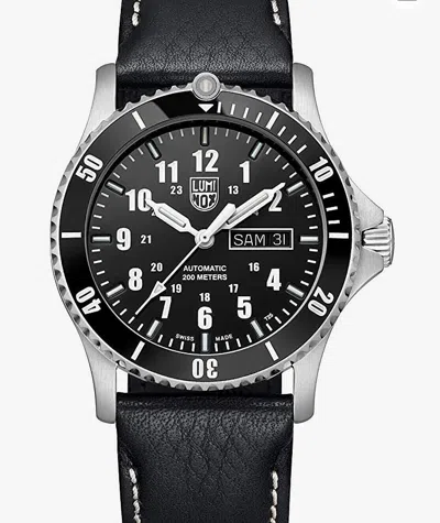 Pre-owned Luminox Swiss Sport Timer 42mm Steel Black Dial Mens Automatic Watch Xs.0921