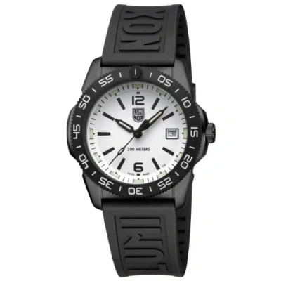 Pre-owned Luminox Unisex Watch Pacific Diver Date White Dial Black Rubber Strap Xs.3127m