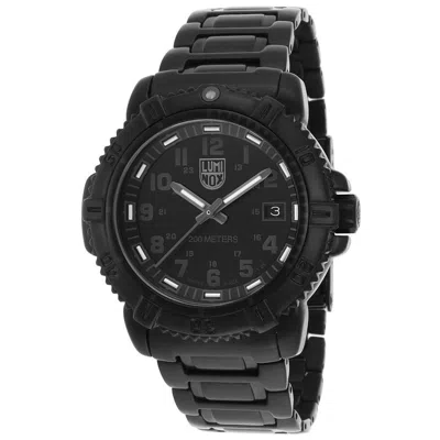 Pre-owned Luminox Women's Modern Mariner 7252.bo Black Ip Stainless Steel And Dial