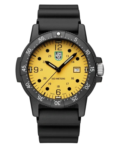 Pre-owned Luminox X2.2005 Sea Bass Yellow Dial Men's Swiss Watch Military Date Function