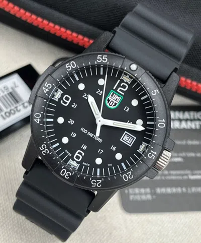 Pre-owned Luminox X2.2001 Black Dial Sea Bass Men's Swiss Watch Military Date Function