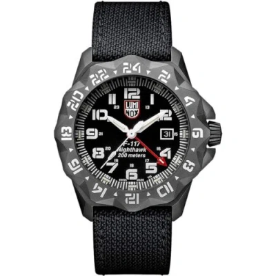 Pre-owned Luminox Xa.6421 Men's F-117 Nighthawk Black Dial Quartz Watch