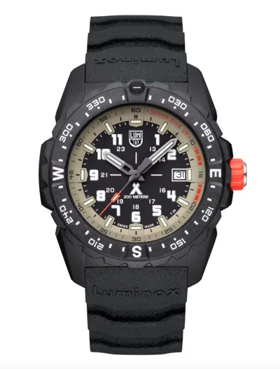 Pre-owned Luminox Xb.3731 Bear Grylls Survival Mountain Beige Rubber 43 Mm Men's Watch
