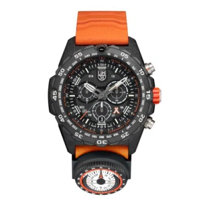 Pre-owned Luminox Xb.3749 Men's Bear Grylls Survival Military Watch, Orange/black, 45mm