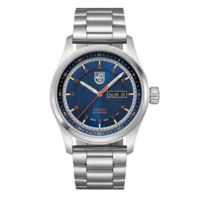 Pre-owned Luminox Xl.1904 Atacama Field Blue Dial 44mm Steel Day/date Automatic Mens Watch