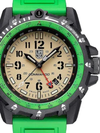 Pre-owned Luminox Xl.3337 Commando Raider Dual Time Mens Watch 46mm 20atm